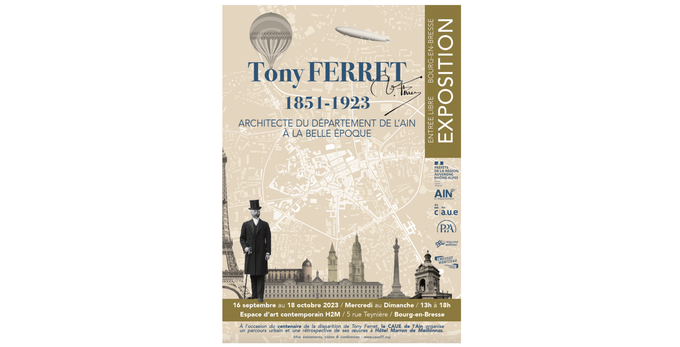 Affiche exposition Tony Ferret -1851-1923